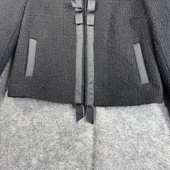 Tangueiras Made In Italy Black Minimalist Viscose Blend Tweed Blazer No Size - Picture 3 of 16